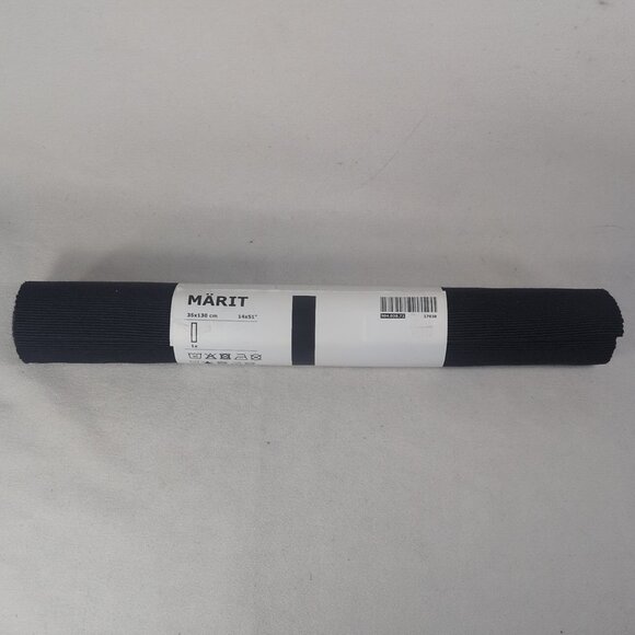 IKEA Marit Navy Blue Table Runner Cloth Ribbed NEW 504.038.72 35x130cm 14x51" - Picture 1 of 7